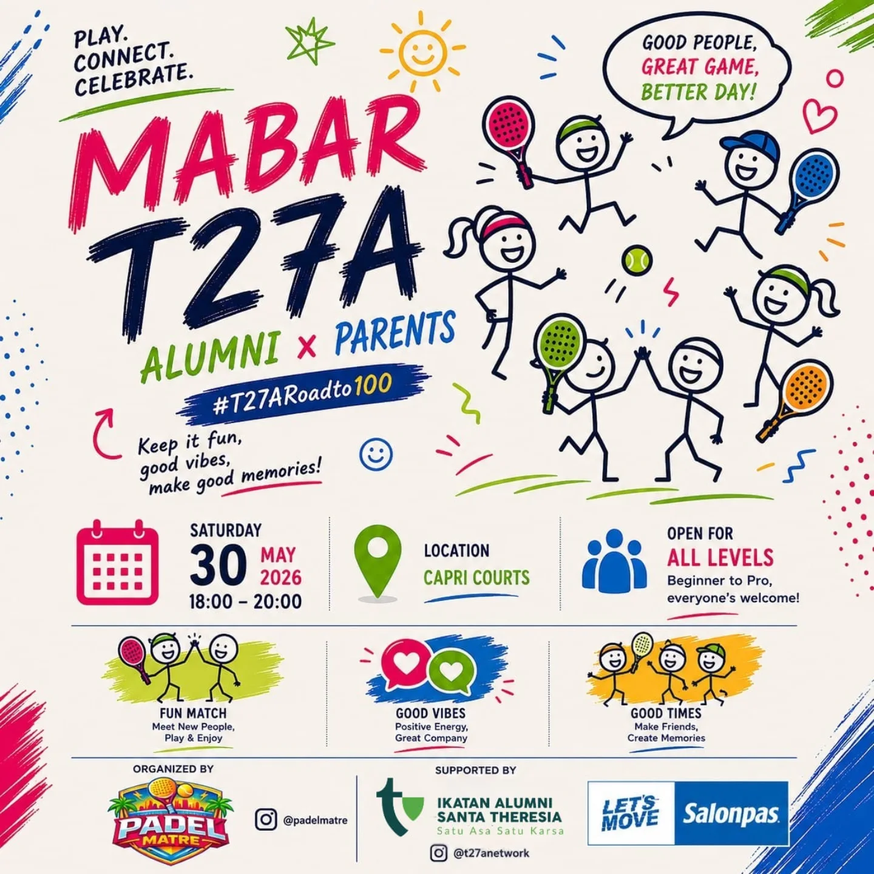 MABAR T27A – Alumni × Parents Padel Night 🎾