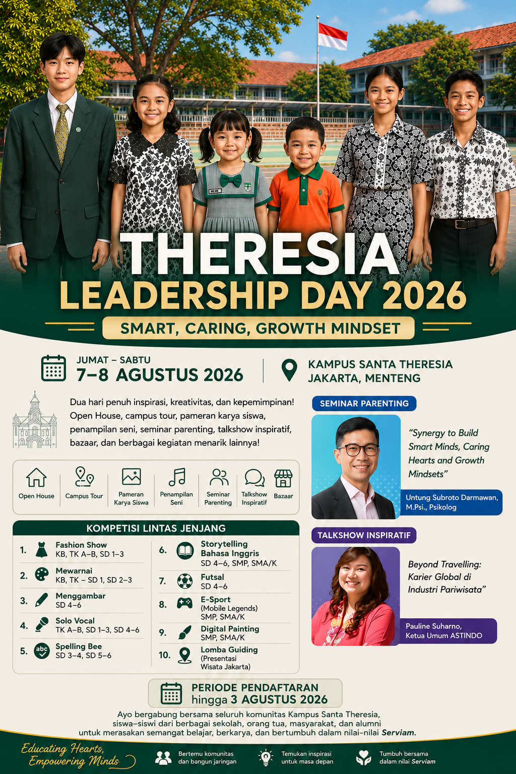 Theresia Leadership Day 2026 Digelar 7–8 Agustus, Yuk Ikuti Beragam Kompetisi dan Kegiatan Edukatif!